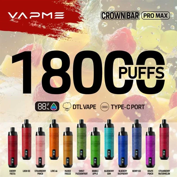 CROWN BAR 18000 PRO MAX Disposable Vape CROWN BAR 18000 PRO MAX Disposable Vape