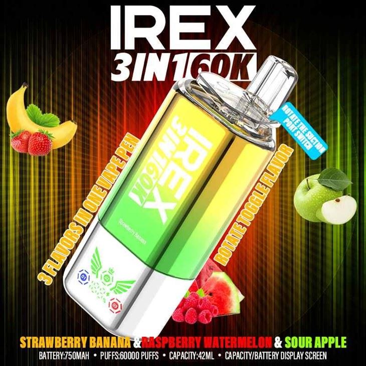 Strawberry banana & Raspberry watermelon & Sour apple_IREX 3in1 60000