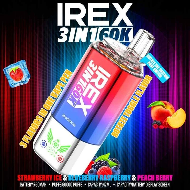 Strawberry ice & Blueberry raspberry & peach berry_IREX 3in1 60000