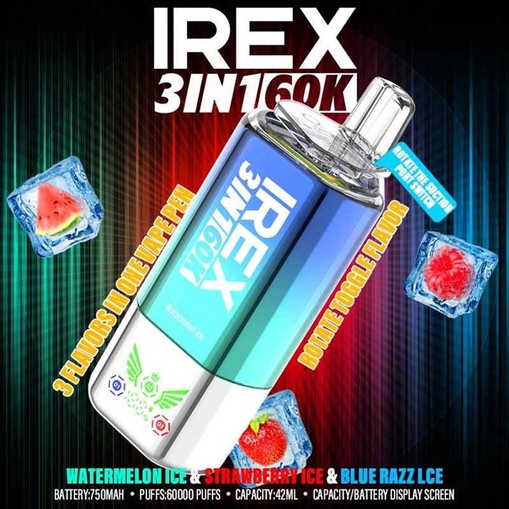 Watermelon ice & Strawberry ice  & Blue Razz lce_IREX 3in1 60000