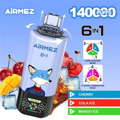 Airmez 6-nan-1 140000: Redefini pèfòmans ak eksperyans nan sigarèt elektwonik...