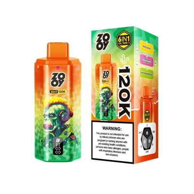 ZOOY 120K 6IN1: Sigarèt E-jetab ak milti-pou gwo-kapasite.