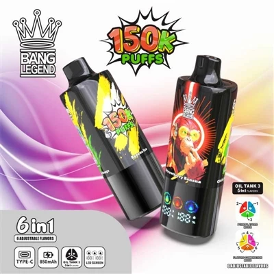 BANG LEGEND 150K PUFFS VAPE — Yon nouvo referans pou sigarèt elektwonik jetab...