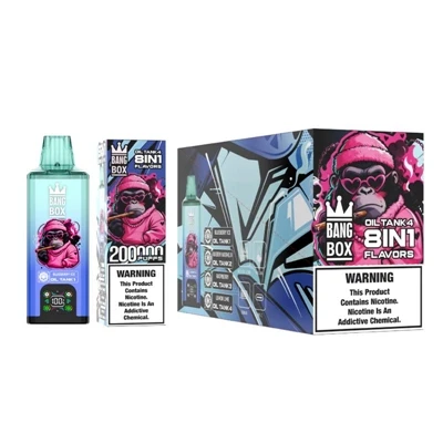 BANG BOX 200K Vape jetab - Chwa pi pito pou gwo kapasite, rechargeable, ak it...