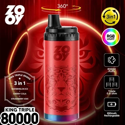 ZOOY KING 3-nan-1 80000 Puff jetab Vape: inovasyon teknolojik ak analiz endis...