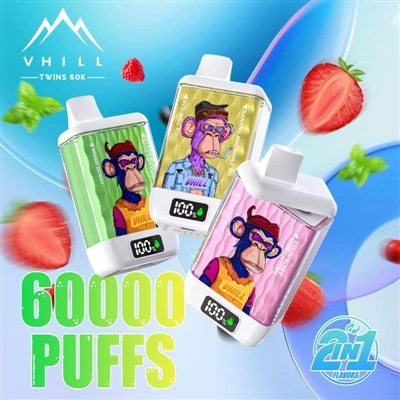 Vhill Twins 60000: Yon Nouvo Eksperyans nan gwo -volim E-sigarèt jetab.
