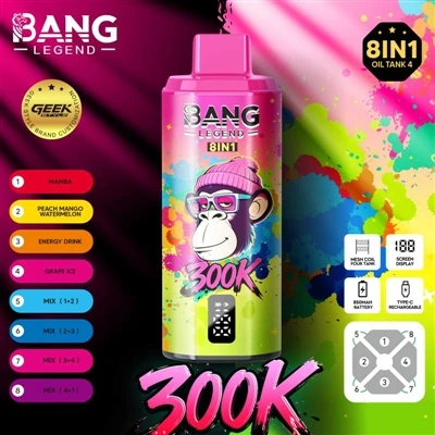 Bang Legend 300K - Pouse limit yo nan rezistans pou sigarèt elektwonik jetab-