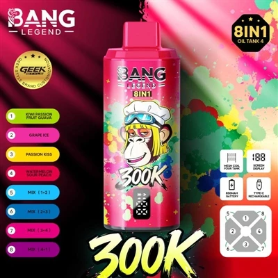 Bang Legend 300000: Debloke Yon Nouvo Eksperyans E-sigarèt, Jwi 300,000 Soufl...