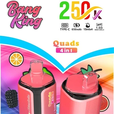 BANG KING Quads 250000 4IN1: Yon gwo- revolisyon fen nan Vape jetab