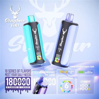Stag Bar 6in1 180K Puffs: Yon aparèy ki fè sis travay, sa a se vrèman je-ouvèti