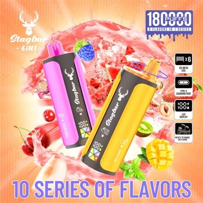 StagBar 6in1 180K Puffs Vape: Lè E-sigarèt yo pa monotone ankò, men kòmanse '...