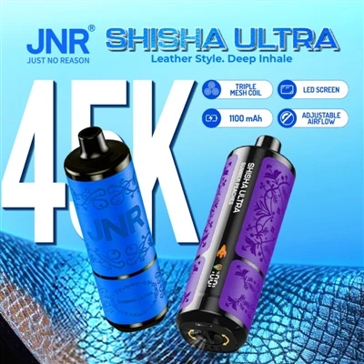 JNR SHISHA ULTRA 45000: Vape jetab segondè -yo ap antre nan 'epòk teksti prim...