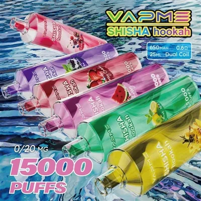 Vapme Shisha Hookah 15000: Yon Fizyon nan eksperyans Hookah ki lejè ak rechar...