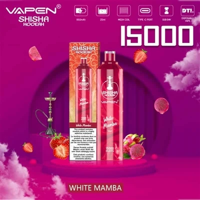 VAPEN SHISHA HOOKAH 15000: Yon gwo -kapasite E-sigarèt ki mete eksperyans Hoo...