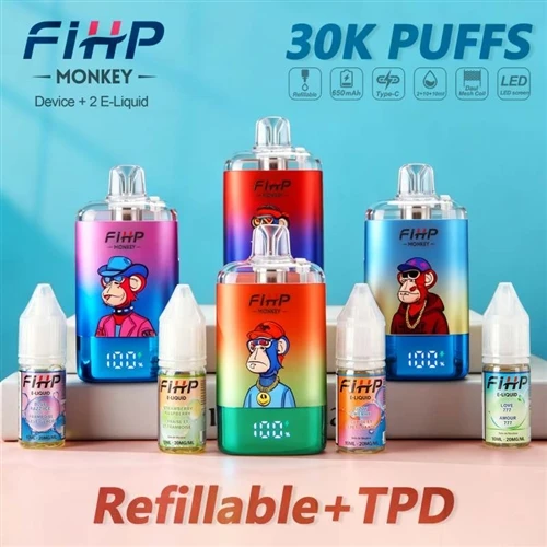 FIHP MONKEY 30K Rechargeable Vape: Yon nouvo chwa ekilibre long lavi batri ak...