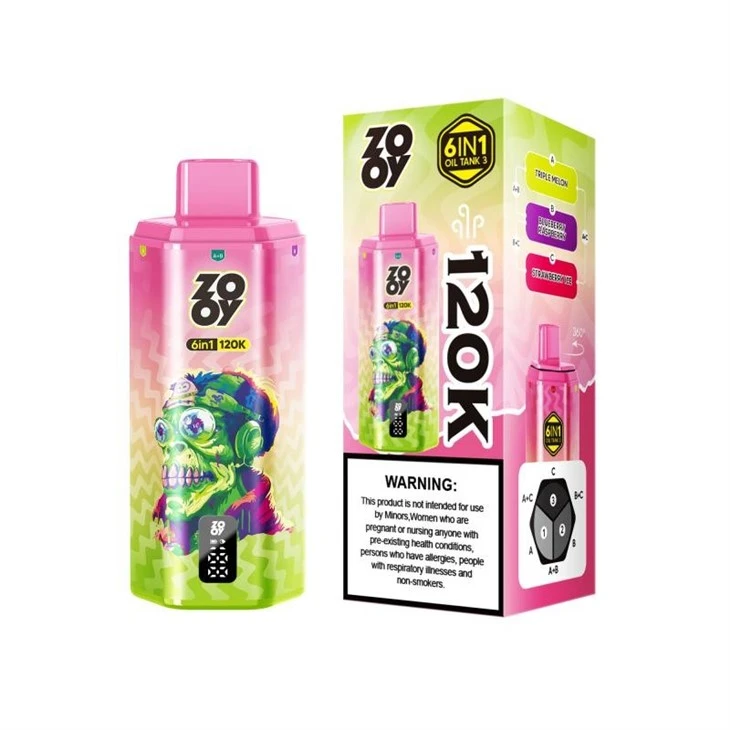 ZOOY VAPE 6 IN 1 120K PUFFS factory ZOOY VAPE 6 IN 1 120K PUFFS factory
